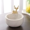 Marble Nut candy  Bowl Brass Antler embedded