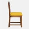 Arbor 4 Seater Dining Set with Cushioned Chairs in Yellow Colour
