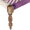 Hamilton Sheesham Wood 2 Seater Maachi Bench In Assorted Multi-Colour Chindi & White Rope Canning