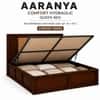 Aaranya Solid Wood Comfort Queen Bed Hydraulic Storage Provincial Teak Finish Mattress 60 x 78 Inch