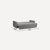 Flycon 3 Seater Pull Out Sofa cum Bed  in Grey Colour