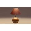 Grey cotton with Natural Wood Table Lamp