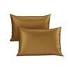 Stoa Paris Satin Pillow Covers,  Premium Plain Pillow Cover Set of 2, 68L x 45W cms - Eternal Glow
