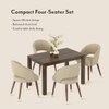 Atlas Solid Wood 4 Seater Dining Table With Celia Dining Chairs