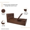 Maverick Engineered Wood Double Bed With Head Board Storage in Columbian Walnut Finish