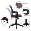 Ddeasirea Mid Back Ergonomic Chair in Brown Colour