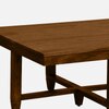 Sheesham Wood Coffee Table Set In Scratch Resistant Provincial Teak Finish With Cushioned Stools
