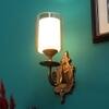 Eliante Modern Wall Lights Mild Steel & Glass Material Antique Gold & Champaign Finish