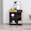 Hexa Red Multipurpose Storage Cabinet With 1 Drawer 1 Door in Slate Grey And Giant Wood Colour