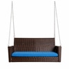 Carry Bird Wicker Patio Furniture Outdoor Balcony Swings In Brown And Blue Colour