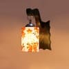 Devansh Solid Wood Electric Wall Light in Brown Colour with Multi Shade Count of 1 Light