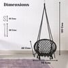Swingzy Cotton Round Swing for Adults Black Without Accessories