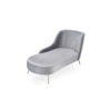 Henz Velvet Chaise Launger in Grey Colour
