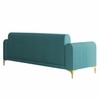 Veniza Velvet 3 Seater Sofa In Aqua Blue Colour