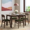 Catria Solid Wood Dining Table In Danish Walnut Finish