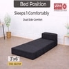 Usha Shriram Folding 1 Seater Single Foam Fold Out Sofa Cum Bed in Dark Grey Colour