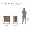 Macallan Solid Wood Bar Cabinet (Honey Oak Finish)