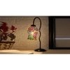 Multicolor Mosaic Glass Zig Zag Curvy Table lamp with Iron Base (EN12)