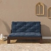 Faria Wooden Sofa (Midnight Indigo Blue)