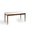 Dado Solid Wood Dining Table with Six Chairs in White Colour