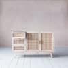 Atlanta Solid Wood Crockery Cabinet in Whitewash