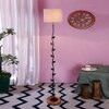 Ewan Grey Cotton Shade Floor Lamp