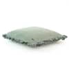 Ruffle Pistachio Green  And Olive Cotton Cushion Cover 16X16  Inches