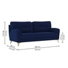 Osbert Velvet 3 Seater Sofa in Navy blue Color