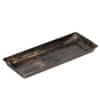 Metal Table Planters With Tray Set Of 4 In Black And Gold Colour