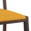 Caprica Solid Wood Dining Chair Set Of 2 In Mango Walnut Finish With Yellow Fabric Colour