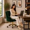 Doe Buck Clemence Modern Green Tufted Velvet Office Chair