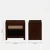 Suraj Solid  Wood  One Drawer Bedside  In Tubbeco Teak Finish