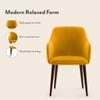 Owen Lounge Chair in  Matte Mustard Yellow Colour