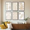The Castle Decor Boho Abstract Botanical Wall Art Set of 6 Design 3 11x17 Inch