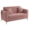 Daraco Velvet 2 Seater Sofa in Pink Color