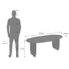 Zen Asymmetric Solid Wood 6 Seater Dining Table in Honey Finish