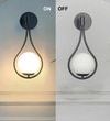 Birds Single Light Wall Fitting In Black  Finish With Opal Frosted White Glass