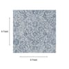 Neulooms Handloom Knotted Reversible Flatweave Square Rug Blue or Ivory 4x4