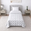 Ona White & Grey Floral Cotton Dohar Set Of 2 Reversible Single Bed 400 Tc Size 240 X 160 Cms