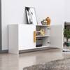 Hexa Red Multipurpose Storage Cabinet With 3 Door in Frosty White Colour