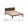 Triplet Solid Wood Queen Size Non Storage Bed In Provincial Teak Finish