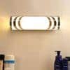 Conor Steel & Frosted Glass Bath Light for Wash Basin & Mirror(Off-White) ,BL89