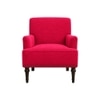 Terren Boucle Fabric Lounge Chair in Red