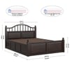 Syan Solid Wood King  Size Bed With Hydraulic Storage (Walnut Finish)