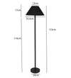 47" Black Floor Lamp with Black Shade