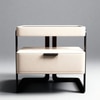 Casa Metal Side Table in Cream Colour