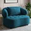 Henry Velvet 1 Seater Sofa T Blue Color