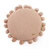Pom Pom Crepe Round Knitted Cushion Cover  16 Dia Inches