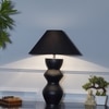 Lgnatio Metal Table Lamp With Black Cotton Shade