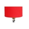 Elliana Wood Table lamp with Red cotton Shade